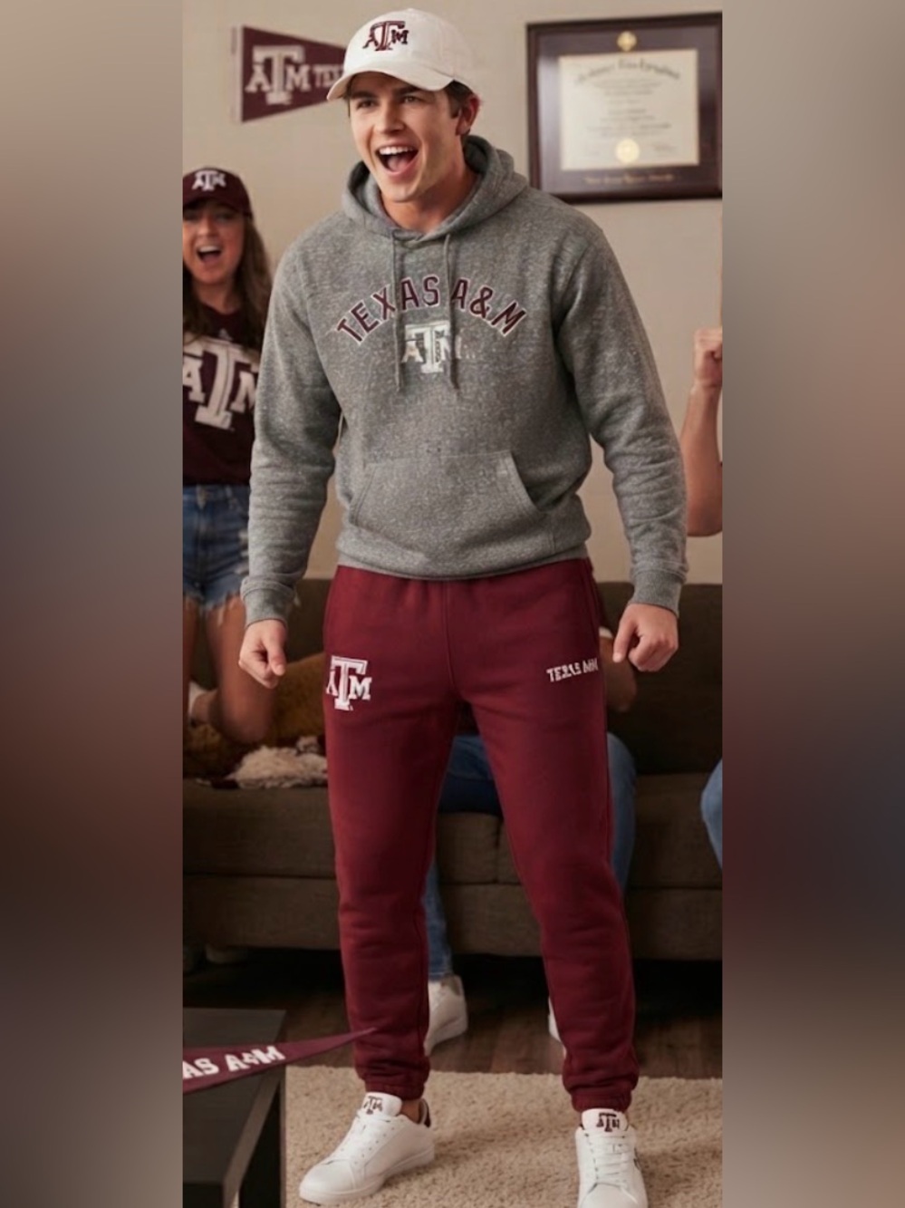 Champion Texas A&M Aggies Heather Gray Collegiate Pullover Hoodie